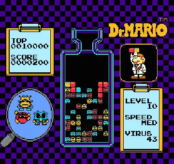 Dr. Mario (USA) (Beta 1) (1990-04-27) screen shot game playing